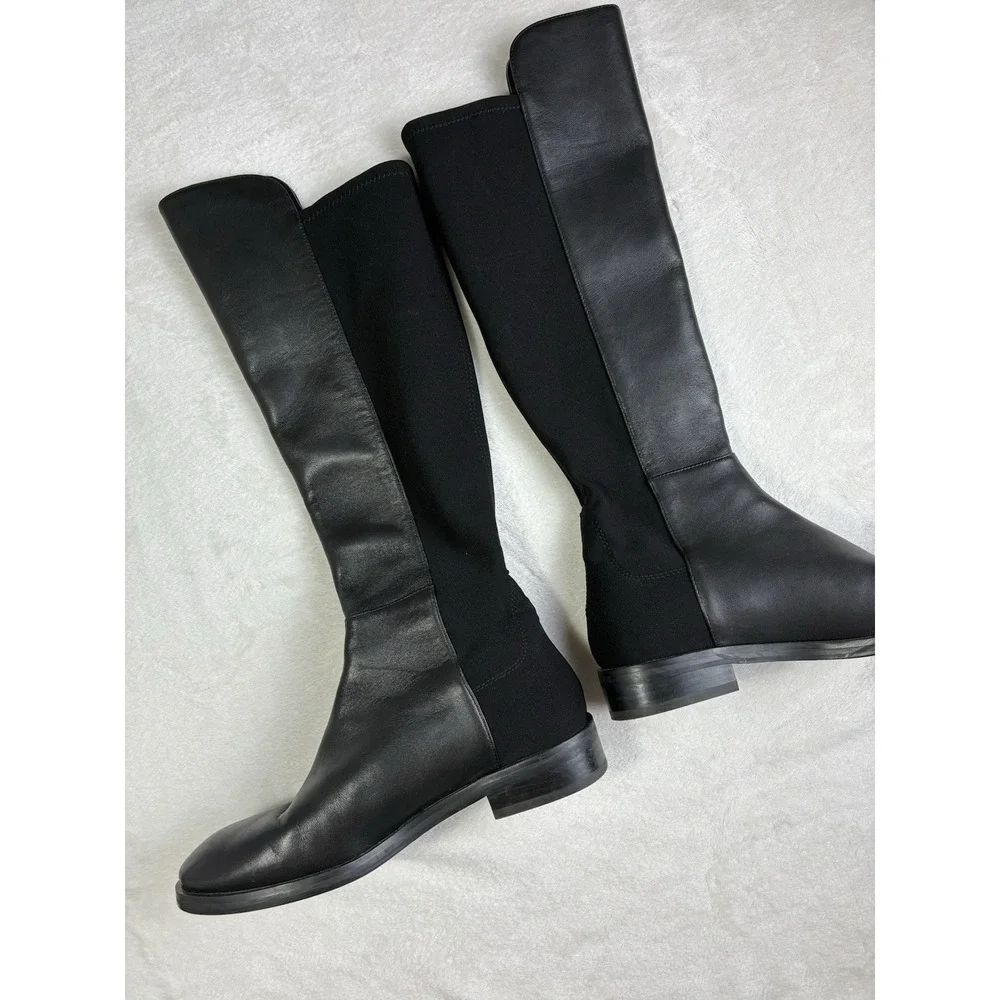 Stuart Weitzman  Keelan Over Knee Boots Sz 7 B Black Women's Riding Tall